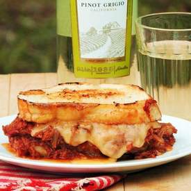 BBQ Pulled Pork Grilled Cheese