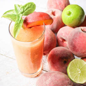 Frozen Peach Basil Daiquiri