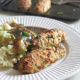 Sun-dried tomato sausages