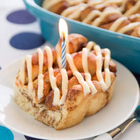 Cinnamon Roll Birthday Cake