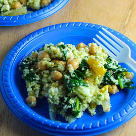 Couscous Veggie Salad with Pesto