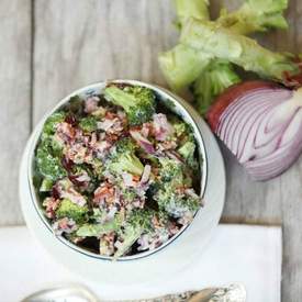 Lightened Broccoli Salad with Bacon