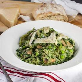 Super Skinny Spinach Shirataki Pasta Primavera