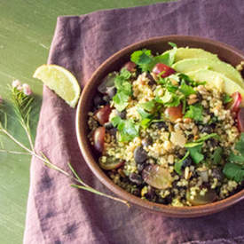 Mixed Grains Salad with Black Beans