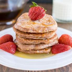 Caramelized Strawberry Sauce Pancakes