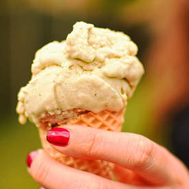 French tarragon and olive oil ice cream