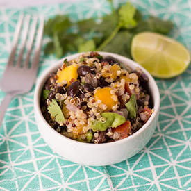 BLACK BEAN-QUINOA-MANGO SALAD
