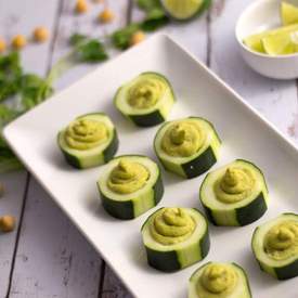 ROASTED JALAPEÃ‘O AND CILANTRO HUMMUS CUPS