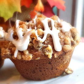 Pumpkin Streusel Muffins with White Chocolate
