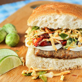 Sausage Mozzarella Sandwich with Chipotle Slaw