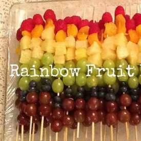 Healthy Summer Rainbow Fruit Kabobs