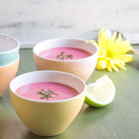 Strawberry Coconut Soup with Mint