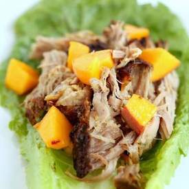 Garlic Roasted Pork Shoulder Lettuce Wraps