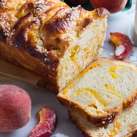 Peaches and Cream Sweet Babka Bread