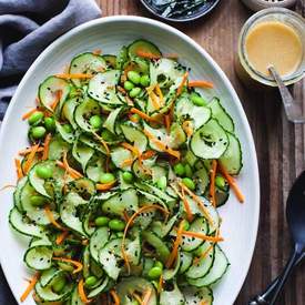 Sesame Ginger Miso Cucumber Salad