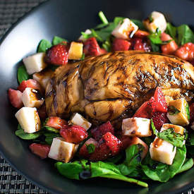 Strawberry Caprese Chicken Salad