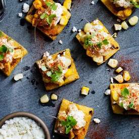 Mexican Street Corn Grilled Polenta Bites