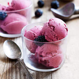 Vegan Blackberry Basil Ice Cream