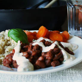 Spicy Beans and Cashew Sour Cream
