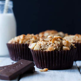 Coconut Chocolate Chunk Banana Macadamia Muffin