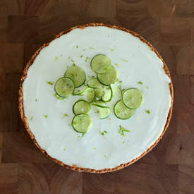 Key Lime Cheesecake with Key Lime Custard