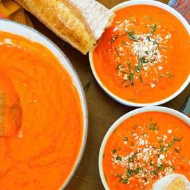 Roasted Red Pepper and Tomato Soup 