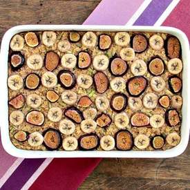 Banana Fig Oatmeal Bake