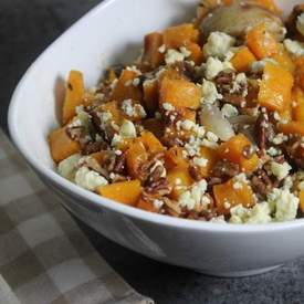 Butternut Squash with Pecans Shallots Blue Cheese