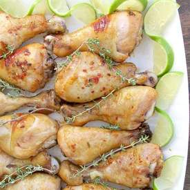 Baked Maple Lime Drumsticks