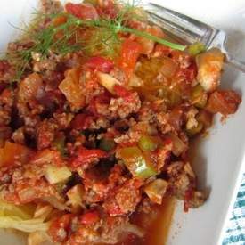 Sausage, Fennel, Pepper and Spaghetti Squash
