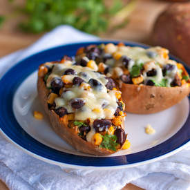 Healthy Mexican Sweet Potato Skins