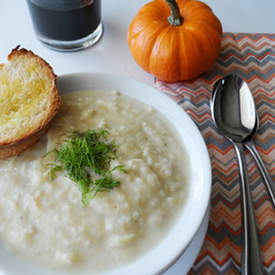 Roasted Fennel Leek Soup