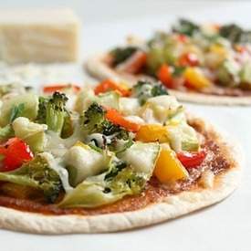 Italian-style roasted veggie tostadas