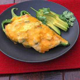 Cheesey Grits Stuffed Poblano Peppers