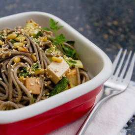 Soba Salad with Grilled Veggies and Tofu