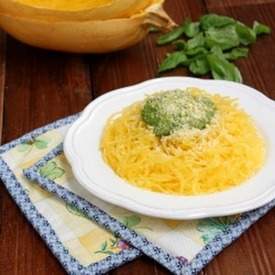 Spaghetti Squash with Basil Pesto