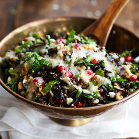 Pomegranate, Kale and Wild Rice Salad