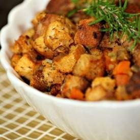 Smoky Ciabetta Stuffing with Fennel, Grapes and Ap