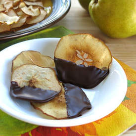 Chocolate Dipped Pear Chips
