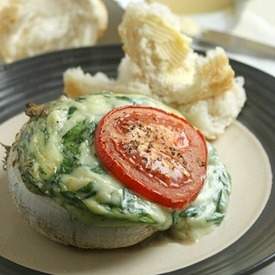 Creamed spinach stuffed mushrooms