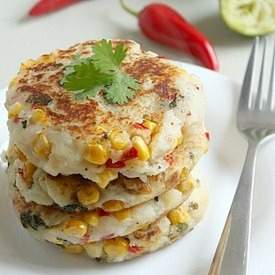 Thai-style corn and potato cakes