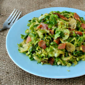 Shredded Brussels Sprouts with Bacon