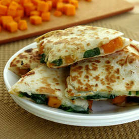 Butternut Squash and Spinach Quesadillas