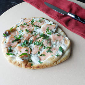 Herbed Cheese and Smoked Salmon Flatbread