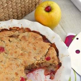 Swedish Apple Cranberry Pie