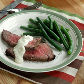 Blue Cheese Sauce on London Broil