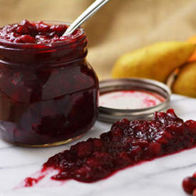 Pear and Cranberry Sauce with Red Wine