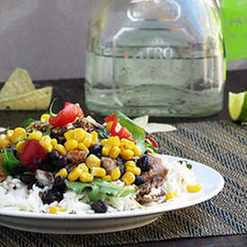 Healthier Burrito Bowl with Crockpot Taco Meat