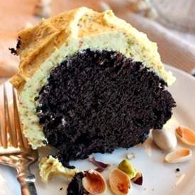 Chocolate Cake with Pistachio Buttercream Frosting