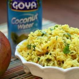 Coconut Saffron Mango Rice